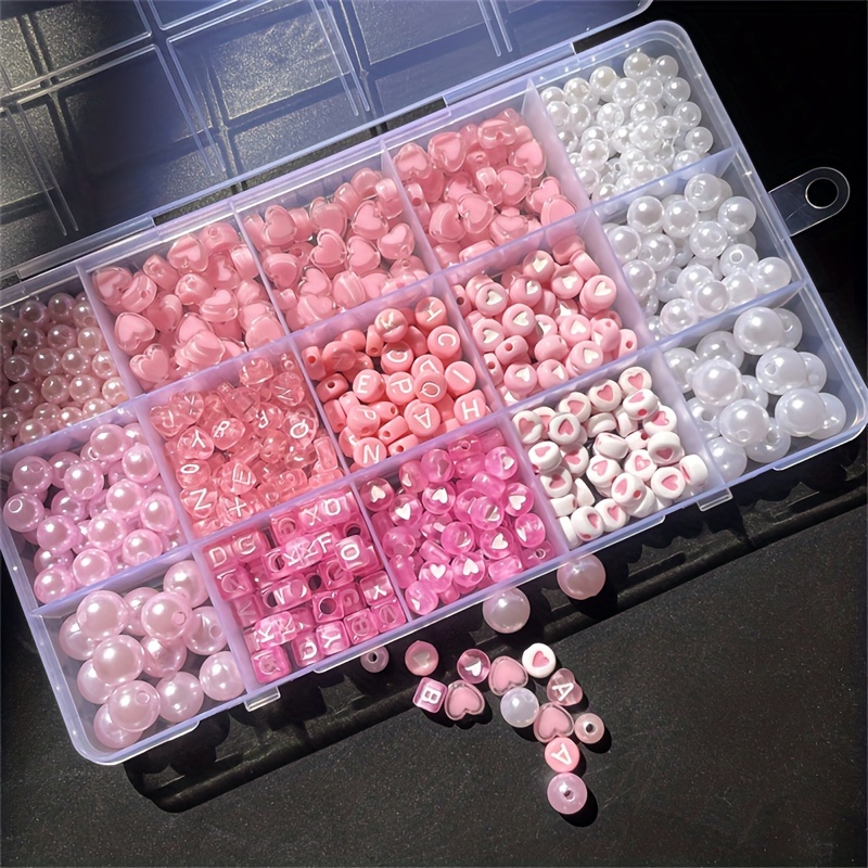 Jewelry Making Tutorials - Caja de Alfabeto Rosa de 10