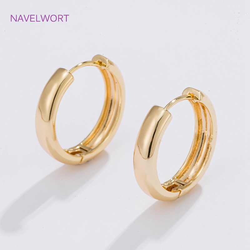 Jewelry Making Gold - Pendientes de aro circulares chapados en