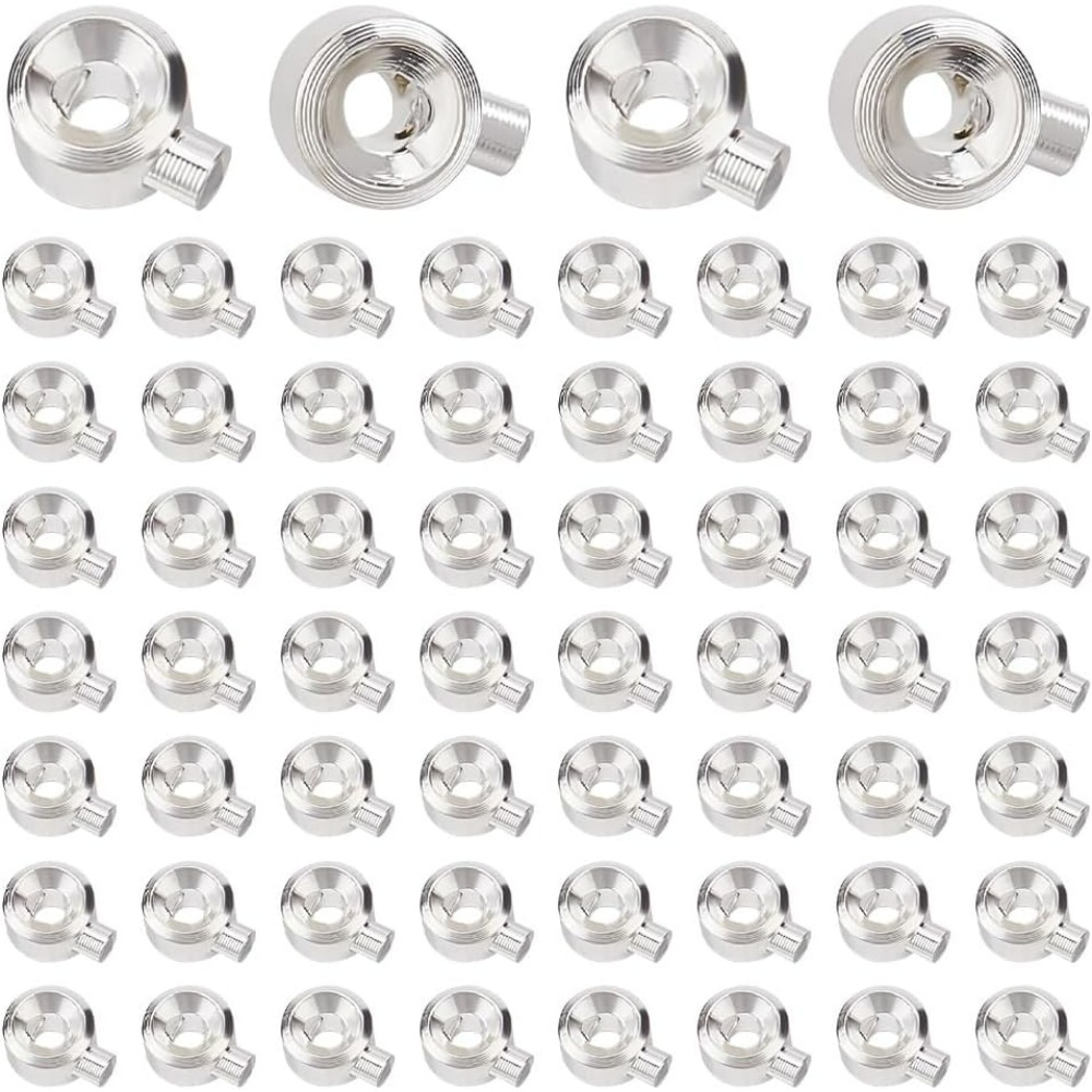Jewelry Making Silver - 60 uds cuentas de engarce de