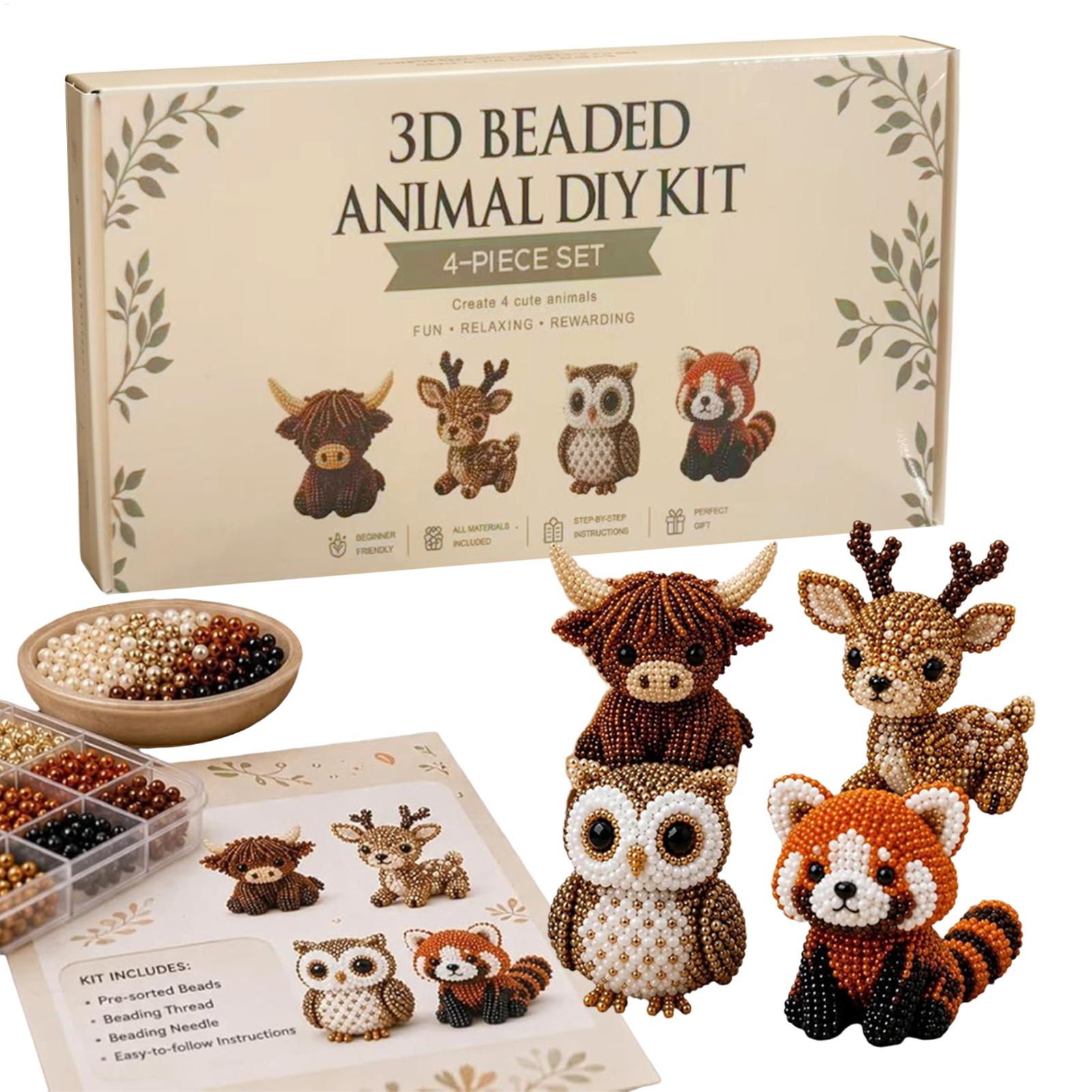 Jewelry Making Kits For Kids - Kit de Animales 3D con Cuentas
