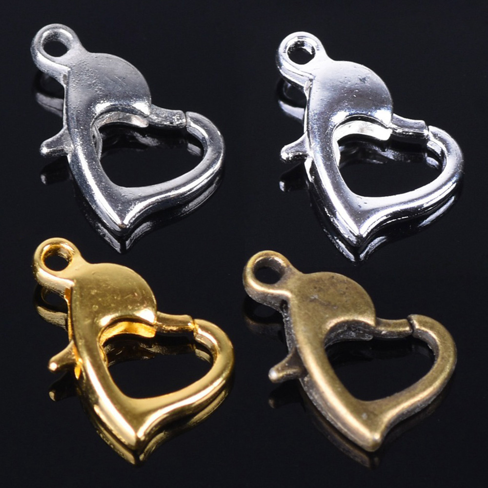 Jewelry Making Silver - Ganchos con forma de corazón de