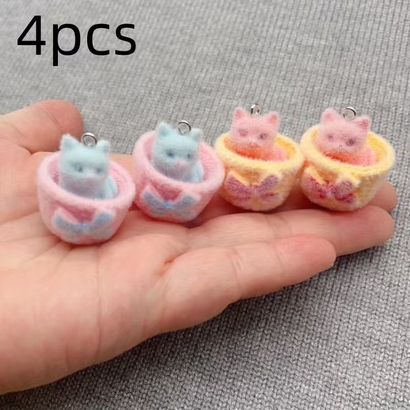 4 colgantes de gato de resina  - Jewelry Making Jewelry reseña y precio