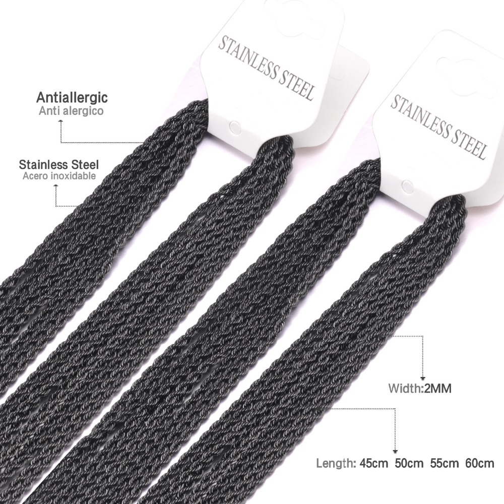 ASONSTEEL-collar de cadena cub - Jewelry Making Singapore reseña y precio