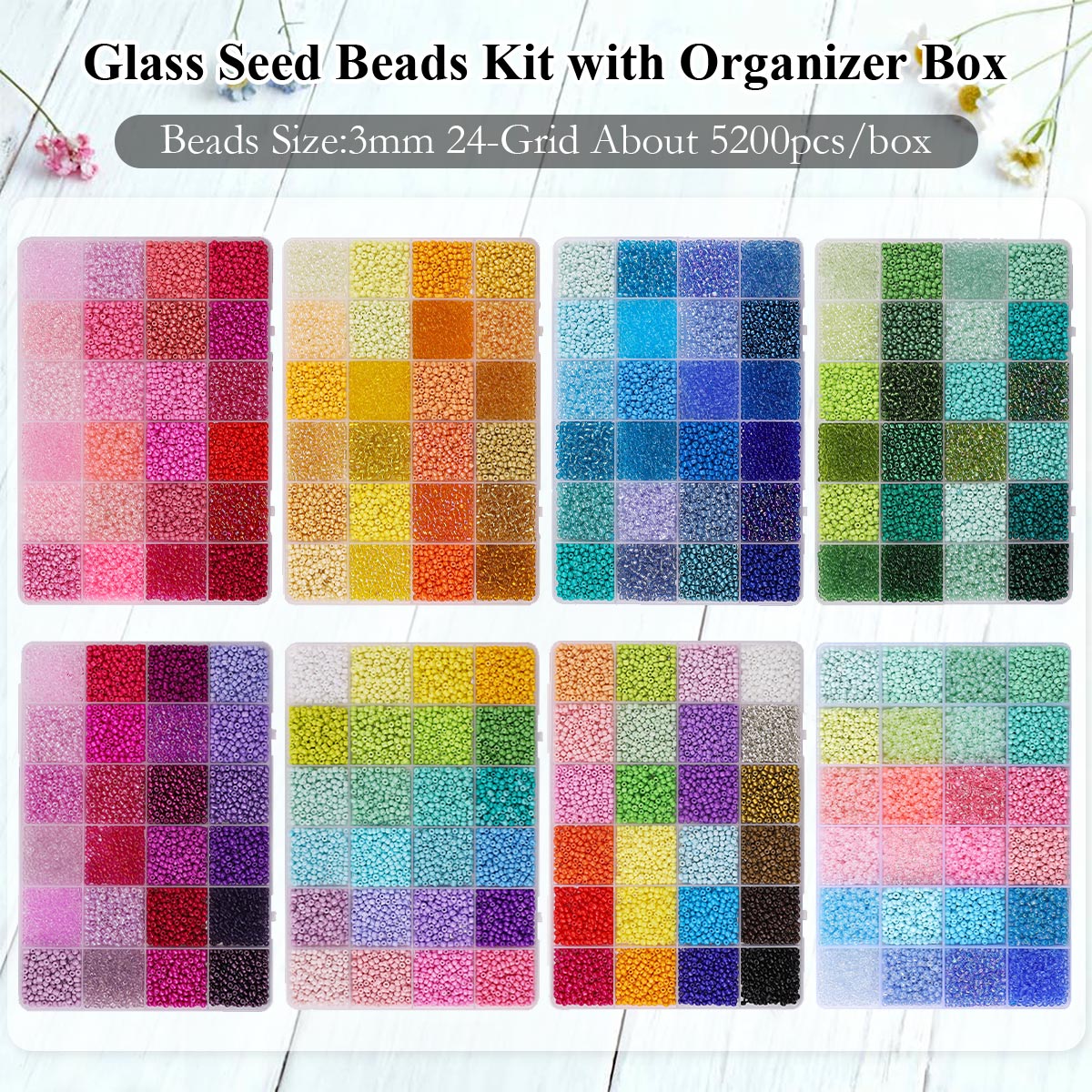 Kit de 5200 Cuentas de Vidrio  - Jewelry Making Tutorials reseña y precio
