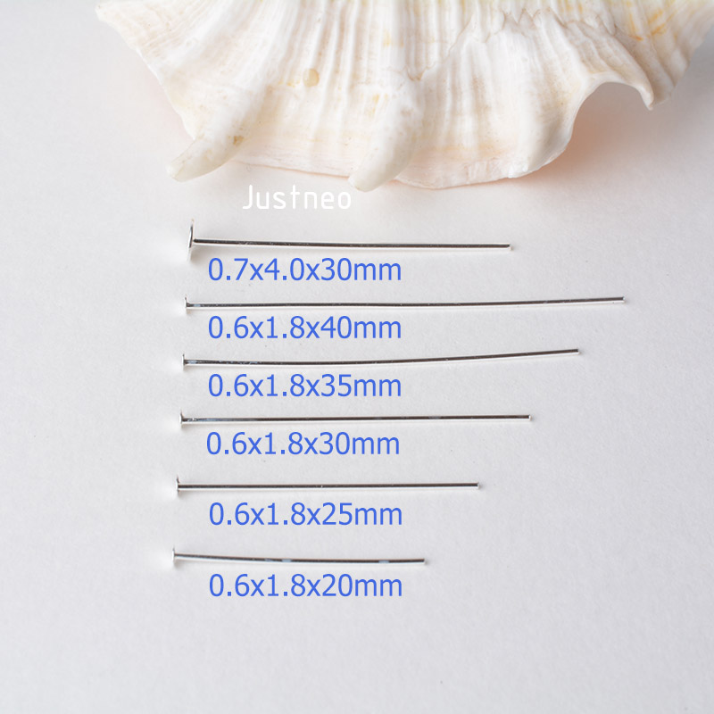 Alfileres de cabeza plana de p - Jewelry Making Silver reseña y precio