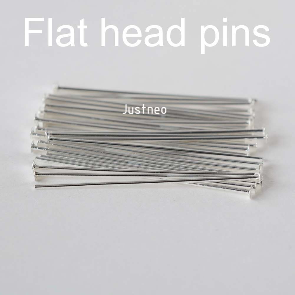 Alfileres de cabeza plana de p - Jewelry Making Silver reseña y precio