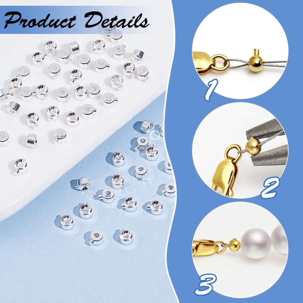 60 uds cuentas de engarce de l - Jewelry Making Silver reseña y precio