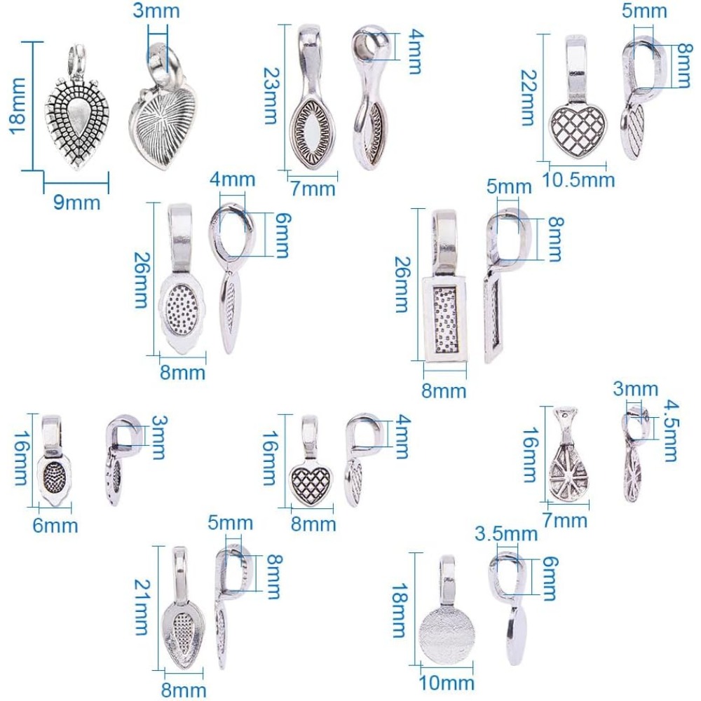 200 piezas de 10 estilos de al - Jewelry Making Silver reseña y precio