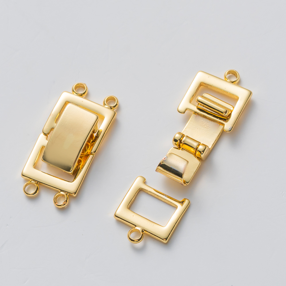 2 uds. Cierre en capas chapado - Jewelry Making Gold reseña y precio