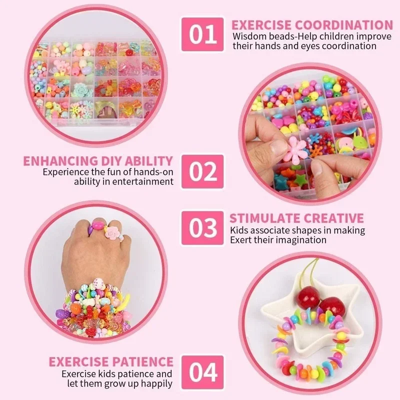 Juego de cuentas DIY para niña - Jewelry Making Kits For Kids reseña y precio